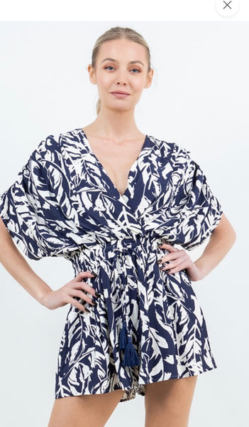 GABRIELLE V-NECK ROMPER