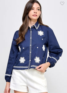 TARA EMBROIDERY FLOWER BLOUSE