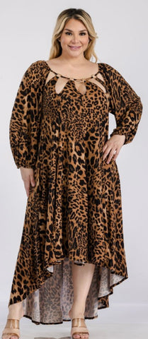 ANIMAL PRINT CURVY ONE SIZE DRESS