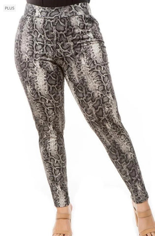 SNAKE PRINT LEGGINS