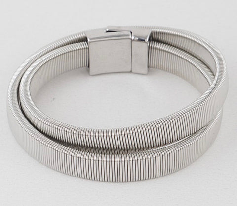 SILVER SIMPLE WRAP BRACELET