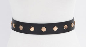 STUDDED GOLD METAL WAIST CURVY/PLUS BELT