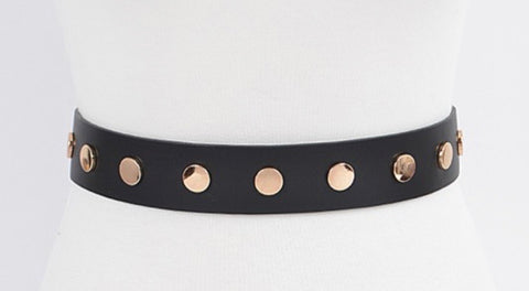 STUDDED GOLD METAL WAIST CURVY/PLUS BELT