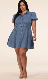 CURVY DENIM DRESS