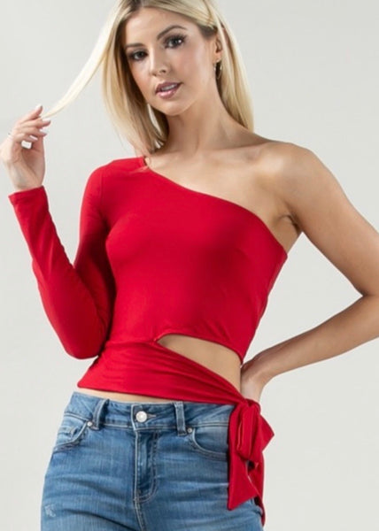 TANI RED CROP TOP