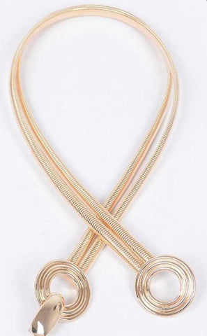 GOLD DOBLE RING ELASTIC BELT