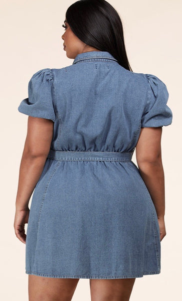 CURVY DENIM DRESS