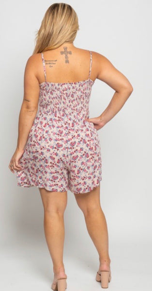 BELLE TIE FRONT CURVY ROMPER