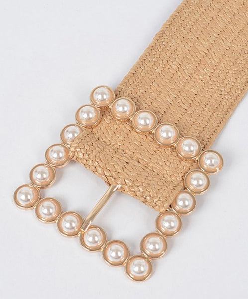 PEARL BUCKLE ELASTIC BELT