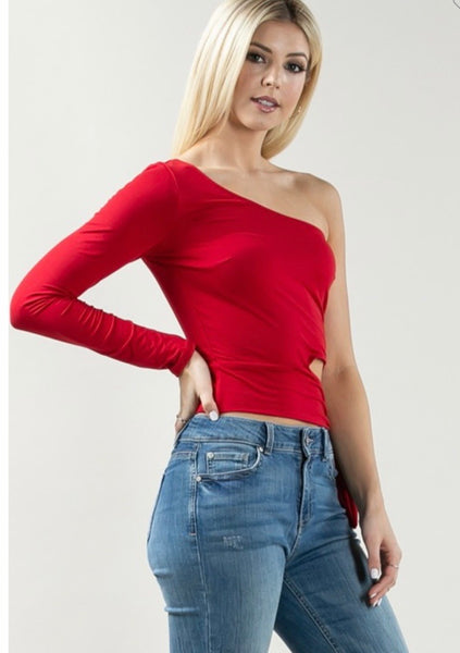 TANI RED CROP TOP