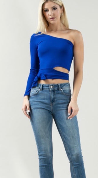 TANY BLUE CROP TOP