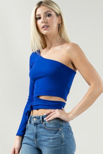 TANY BLUE CROP TOP