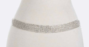 RHODIUM RINESTONE BRIDAL CHAIN BELT